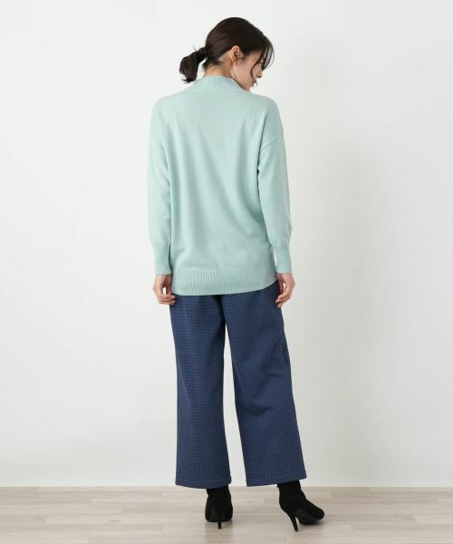 Leilian / レリアン その他パンツ | あったか千鳥格子セミワイドパンツ【25年11月カタログ】 | 詳細28