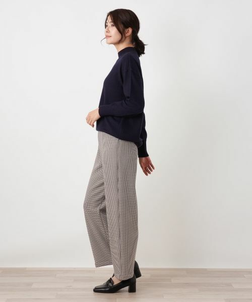 Leilian / レリアン その他パンツ | あったか千鳥格子セミワイドパンツ【25年11月カタログ】 | 詳細30