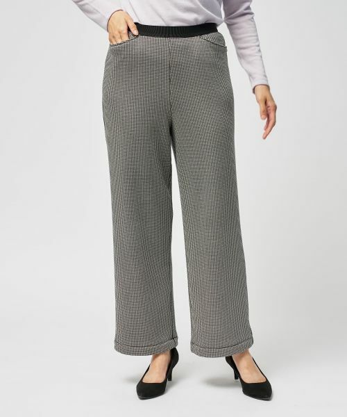 Leilian / レリアン その他パンツ | あったか千鳥格子セミワイドパンツ【25年11月カタログ】 | 詳細6