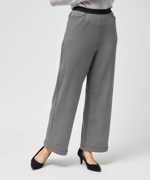 Leilian / レリアン その他パンツ | あったか千鳥格子セミワイドパンツ【25年11月カタログ】 | 詳細8