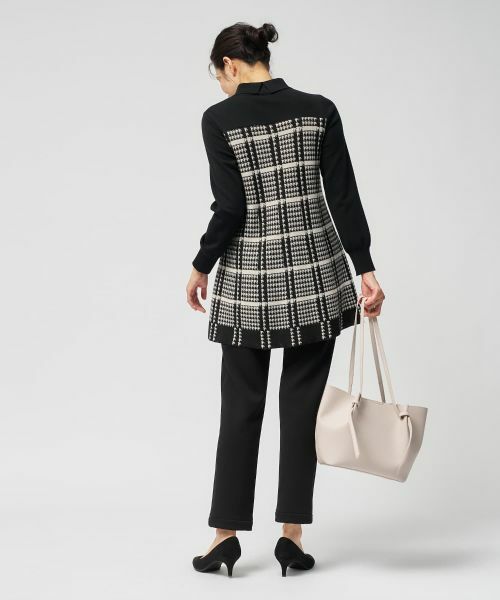 Leilian / レリアン ニット・セーター | 千鳥格子ニットチュニック【25年11月カタログ】 | 詳細10