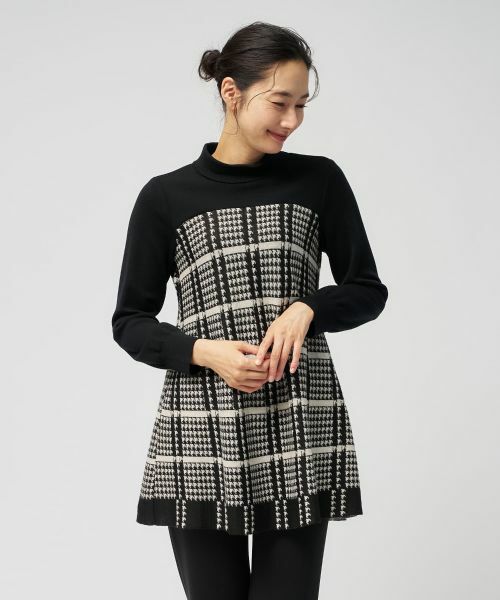 Leilian / レリアン ニット・セーター | 千鳥格子ニットチュニック【25年11月カタログ】 | 詳細12