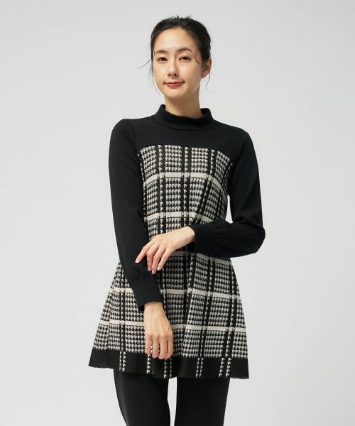 Leilian / レリアン ニット・セーター | 千鳥格子ニットチュニック【25年11月カタログ】 | 詳細13