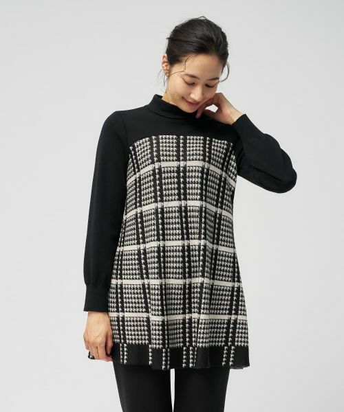 Leilian / レリアン ニット・セーター | 千鳥格子ニットチュニック【25年11月カタログ】 | 詳細14