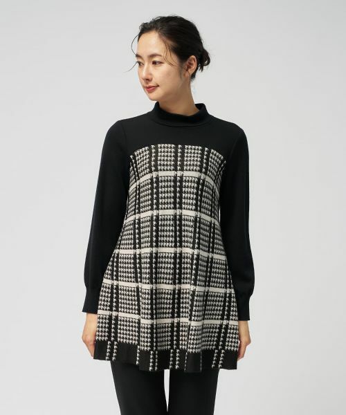 Leilian / レリアン ニット・セーター | 千鳥格子ニットチュニック【25年11月カタログ】 | 詳細15
