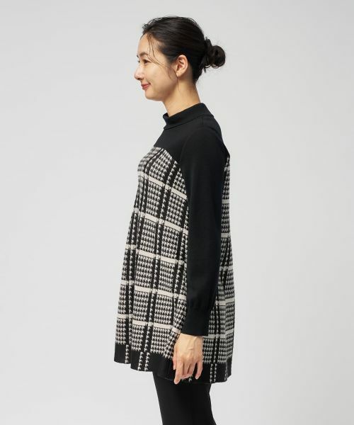 Leilian / レリアン ニット・セーター | 千鳥格子ニットチュニック【25年11月カタログ】 | 詳細16