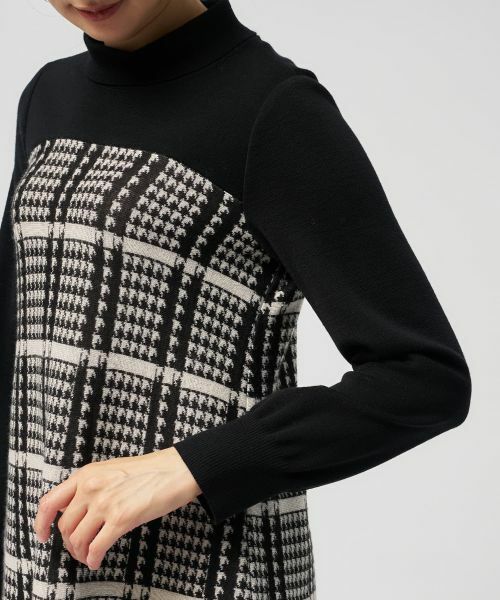 Leilian / レリアン ニット・セーター | 千鳥格子ニットチュニック【25年11月カタログ】 | 詳細20