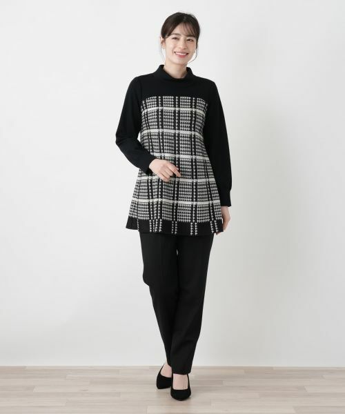 Leilian / レリアン ニット・セーター | 千鳥格子ニットチュニック【25年11月カタログ】 | 詳細24