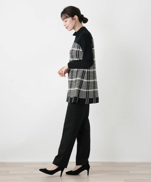 Leilian / レリアン ニット・セーター | 千鳥格子ニットチュニック【25年11月カタログ】 | 詳細25