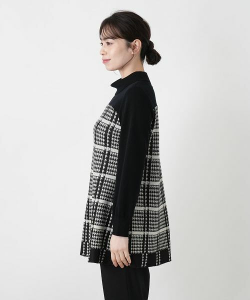 Leilian / レリアン ニット・セーター | 千鳥格子ニットチュニック【25年11月カタログ】 | 詳細28
