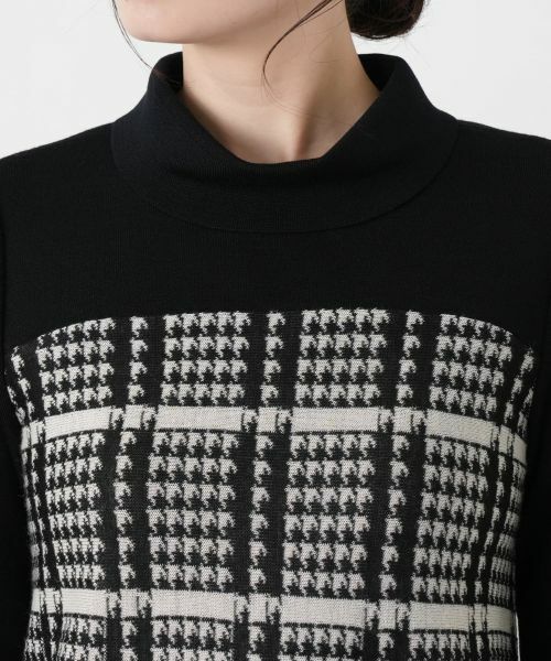 Leilian / レリアン ニット・セーター | 千鳥格子ニットチュニック【25年11月カタログ】 | 詳細30
