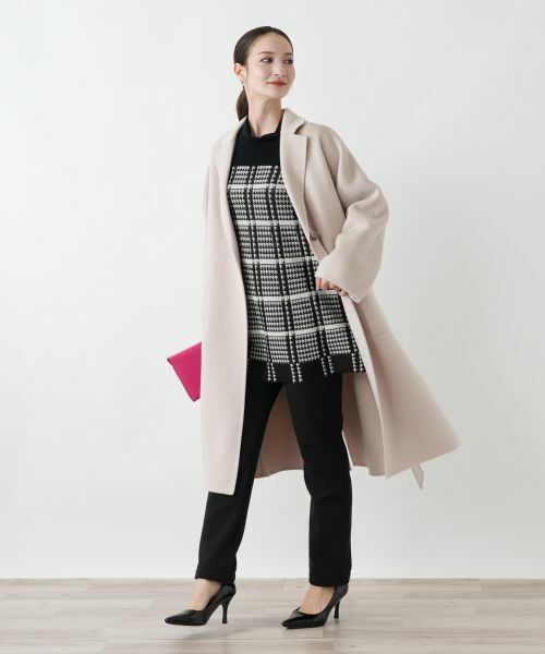 Leilian / レリアン ニット・セーター | 千鳥格子ニットチュニック【25年11月カタログ】 | 詳細4