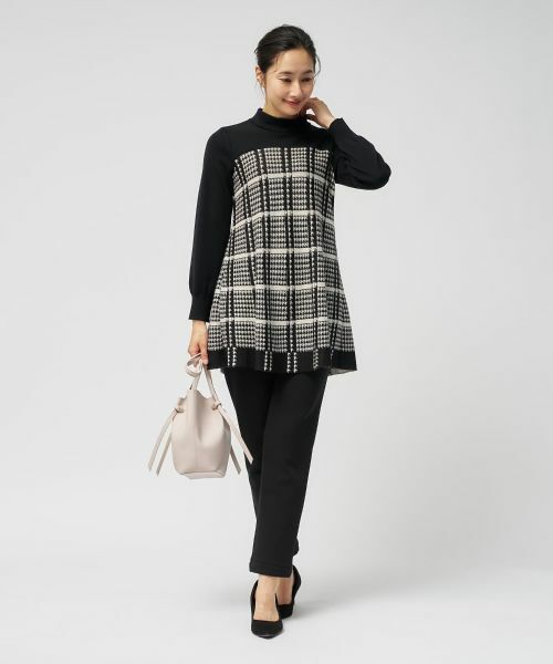 Leilian / レリアン ニット・セーター | 千鳥格子ニットチュニック【25年11月カタログ】 | 詳細5