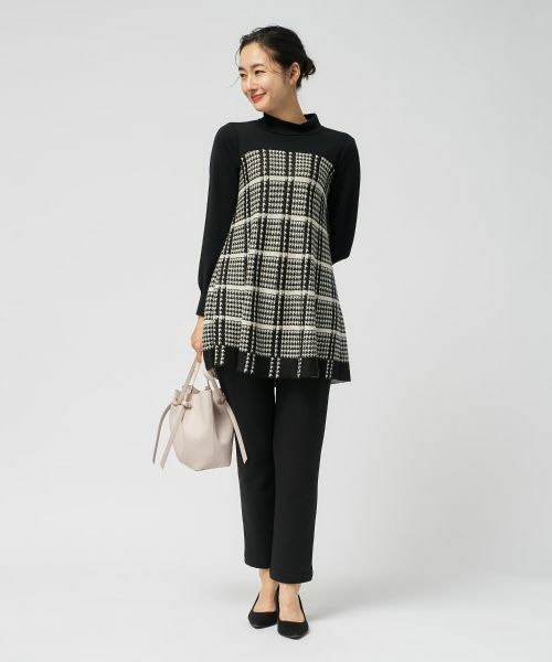 Leilian / レリアン ニット・セーター | 千鳥格子ニットチュニック【25年11月カタログ】 | 詳細6