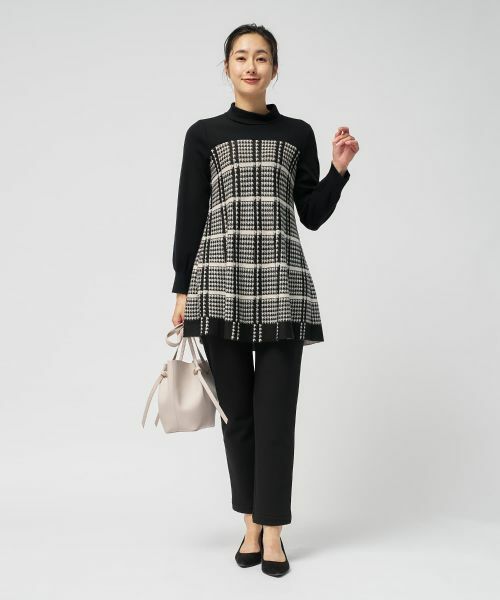 Leilian / レリアン ニット・セーター | 千鳥格子ニットチュニック【25年11月カタログ】 | 詳細7