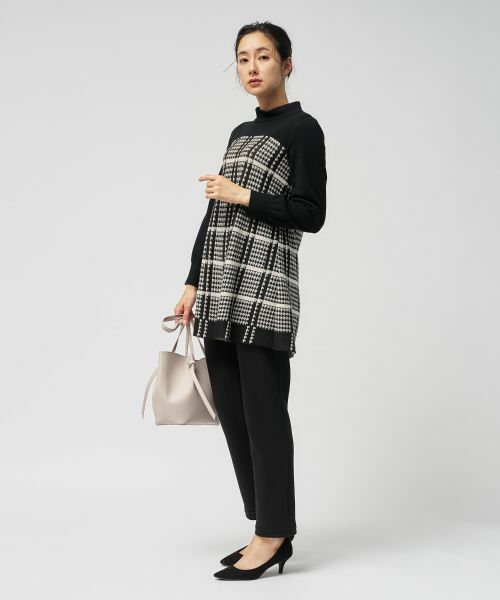 Leilian / レリアン ニット・セーター | 千鳥格子ニットチュニック【25年11月カタログ】 | 詳細8