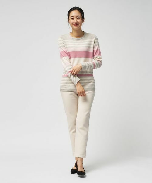 Leilian / レリアン ニット・セーター | マルチボーダークルーネックニット | 詳細11