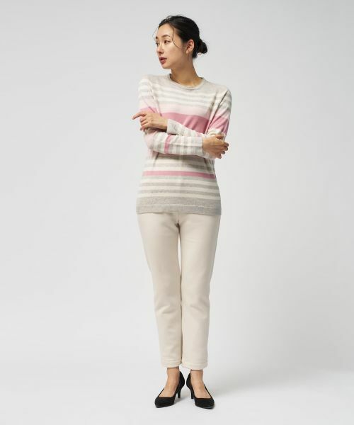 Leilian / レリアン ニット・セーター | マルチボーダークルーネックニット | 詳細12