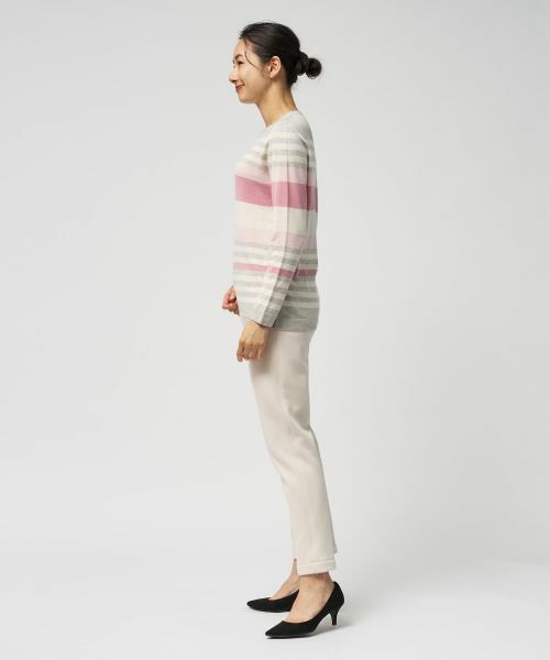 Leilian / レリアン ニット・セーター | マルチボーダークルーネックニット | 詳細14