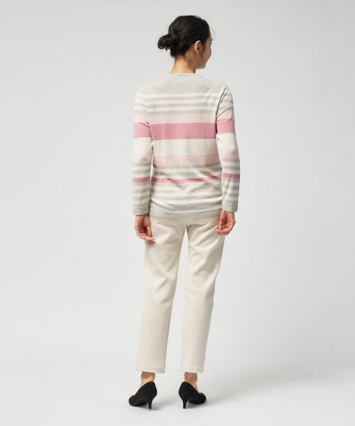 Leilian / レリアン ニット・セーター | マルチボーダークルーネックニット | 詳細16
