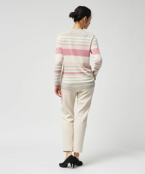 Leilian / レリアン ニット・セーター | マルチボーダークルーネックニット | 詳細17