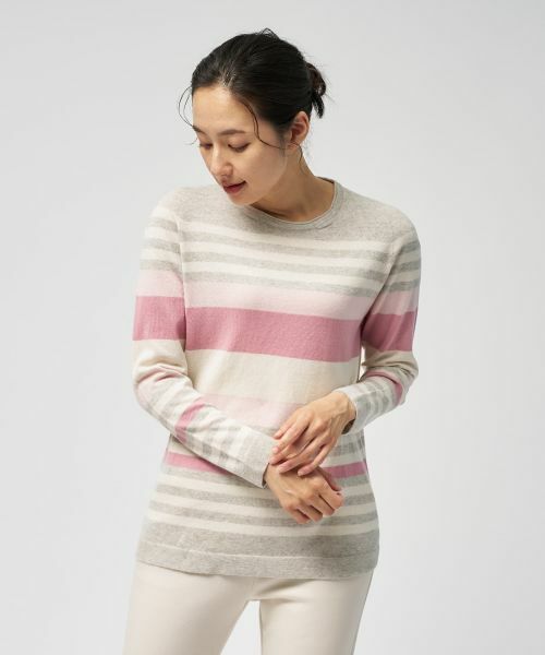Leilian / レリアン ニット・セーター | マルチボーダークルーネックニット | 詳細2