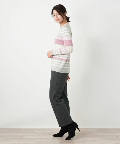Leilian / レリアン ニット・セーター | マルチボーダークルーネックニット | 詳細20