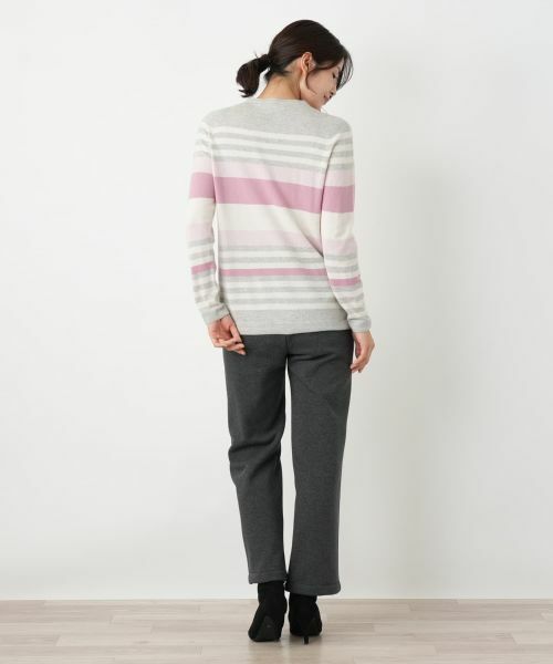 Leilian / レリアン ニット・セーター | マルチボーダークルーネックニット | 詳細21