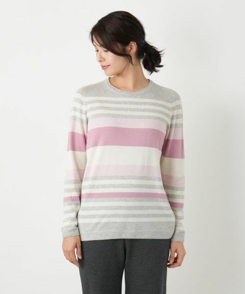 Leilian / レリアン ニット・セーター | マルチボーダークルーネックニット | 詳細22