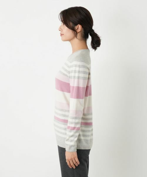 Leilian / レリアン ニット・セーター | マルチボーダークルーネックニット | 詳細23