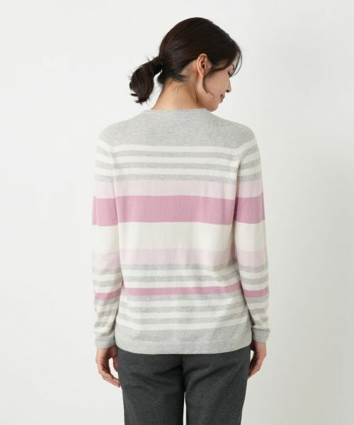 Leilian / レリアン ニット・セーター | マルチボーダークルーネックニット | 詳細24