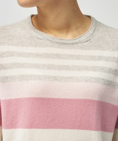 Leilian / レリアン ニット・セーター | マルチボーダークルーネックニット | 詳細6