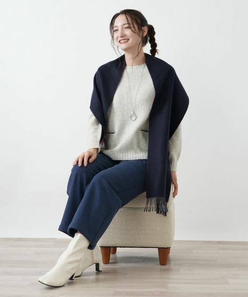 Leilian / レリアン ニット・セーター | ポケット付きクルーネックニット | 詳細1