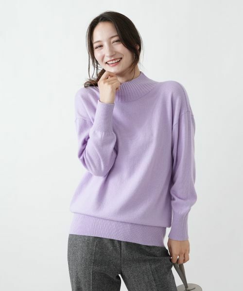 Leilian / レリアン ニット・セーター | ドロップショルダーハイネックニット | 詳細1
