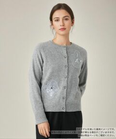 Leilian / レリアン カーディガン・ボレロ | チュールビジューニットカーディガン