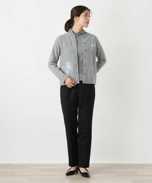 Leilian / レリアン カーディガン・ボレロ | チュールビジューニットカーディガン | 詳細1