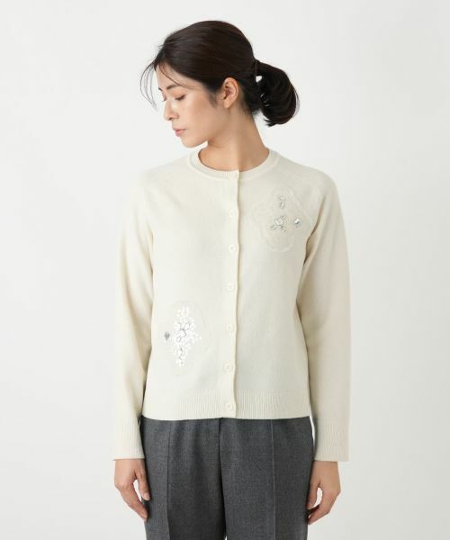 Leilian / レリアン カーディガン・ボレロ | チュールビジューニットカーディガン | 詳細10