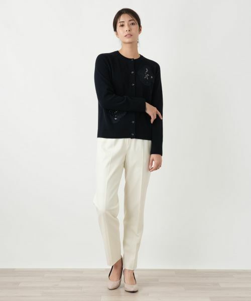 Leilian / レリアン カーディガン・ボレロ | チュールビジューニットカーディガン | 詳細4