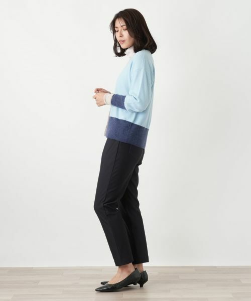 Leilian / レリアン カーディガン・ボレロ | カシミヤ配色カーディガン【Leilian WHITE LABEL】 | 詳細15