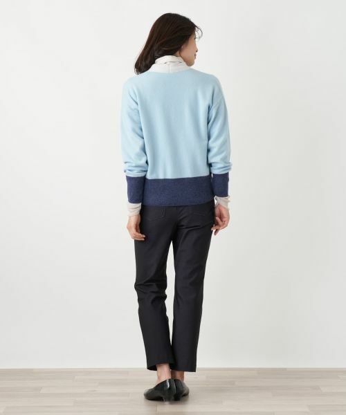 Leilian / レリアン カーディガン・ボレロ | カシミヤ配色カーディガン【Leilian WHITE LABEL】 | 詳細16