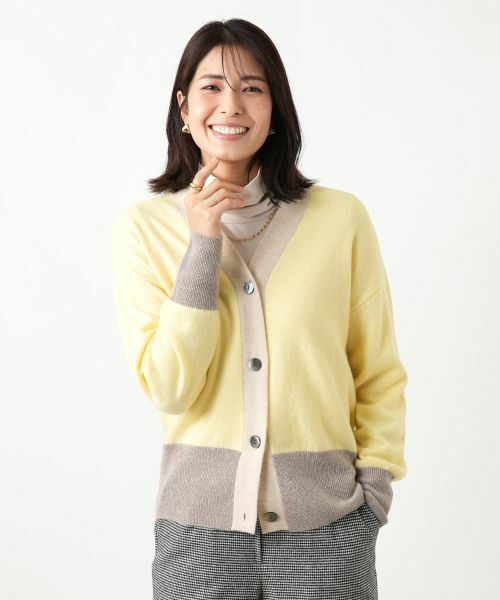 Leilian / レリアン カーディガン・ボレロ | カシミヤ配色カーディガン【Leilian WHITE LABEL】 | 詳細17