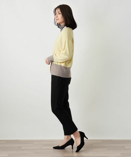 Leilian / レリアン カーディガン・ボレロ | カシミヤ配色カーディガン【Leilian WHITE LABEL】 | 詳細23
