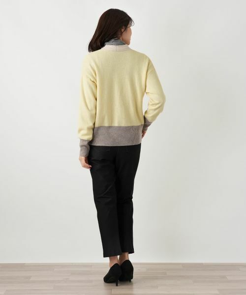 Leilian / レリアン カーディガン・ボレロ | カシミヤ配色カーディガン【Leilian WHITE LABEL】 | 詳細24