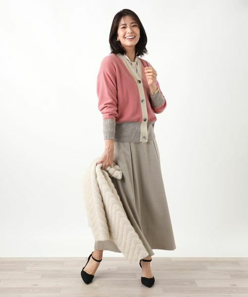 Leilian / レリアン カーディガン・ボレロ | カシミヤ配色カーディガン【Leilian WHITE LABEL】 | 詳細26