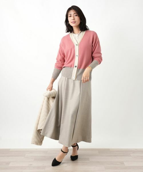 Leilian / レリアン カーディガン・ボレロ | カシミヤ配色カーディガン【Leilian WHITE LABEL】 | 詳細27
