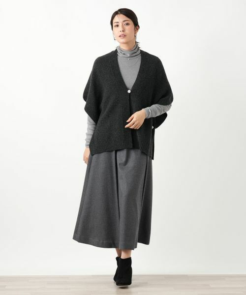 Leilian / レリアン テーラードジャケット | 幾何柄ニットケープ【Leilian WHITE LABEL】 | 詳細1