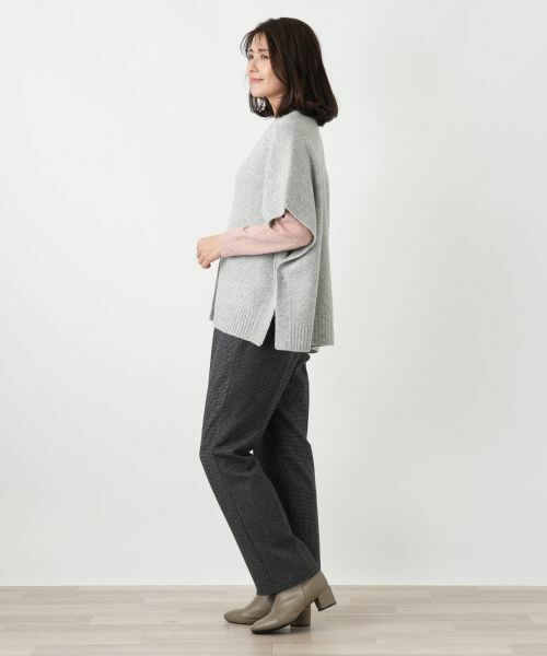 Leilian / レリアン テーラードジャケット | 幾何柄ニットケープ【Leilian WHITE LABEL】 | 詳細13