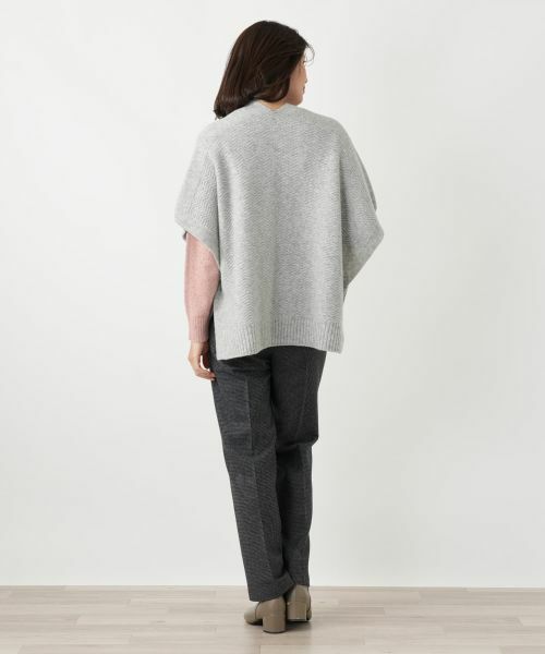 Leilian / レリアン テーラードジャケット | 幾何柄ニットケープ【Leilian WHITE LABEL】 | 詳細14