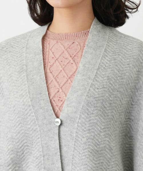 Leilian / レリアン テーラードジャケット | 幾何柄ニットケープ【Leilian WHITE LABEL】 | 詳細18