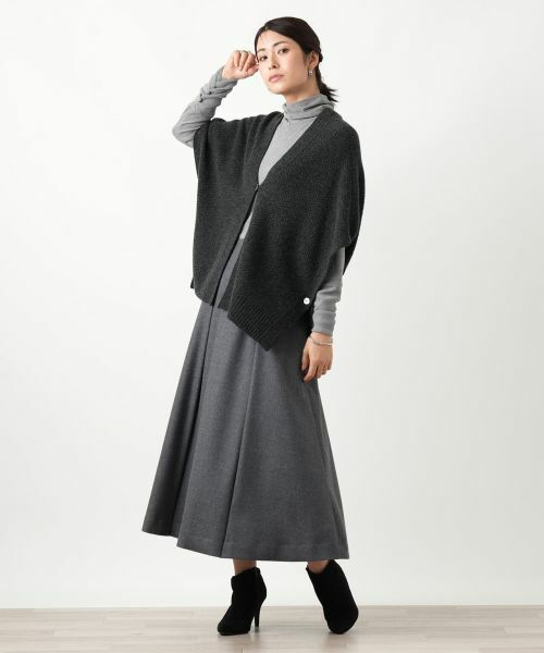 Leilian / レリアン テーラードジャケット | 幾何柄ニットケープ【Leilian WHITE LABEL】 | 詳細2